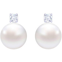 Clara 92.5 Sterling Silver Swiss Zirconia Classic Pearl Earrings | Rakhi Rakshabandhan Gift for Sister Bhabhi| Gift for Women and Girls
