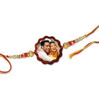 Foto Factory Gifts Personalized Photo Rakhi Customised Gift for Brother on Rakshabandhan (Design 2)