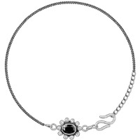 GIVA AVNI 925 Oxidised Silver Sunshine Anklet, (Single) Rakhi Rakshabandhan Gift for Sister Bhabhi, Gifts for Women & Girls| With Certificate of Authenticity and 925 Stamp | 6 Month Warranty*