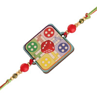 I Jewels Rakshabandhan Special Fancy Ludo Rakhi With Roli Chawal & Rakshabandhan Card For Brother/Bro/Bhai (R065)