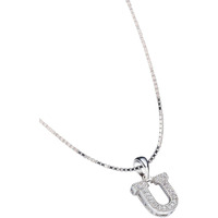 Young & Forever Gift Rakhi Gift Sister Timeless Treasure Alphabet U Letter Pendants for Women Embellished with Crystals from Swarovski Zirconia Western Silver Chain Necklace for Girls Fancy Fashion Jewelry