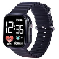 ZOVUTA Digital Dial Waterproof Smart Design LED Display Kids Watch for Boys & Girls, Men and Women, Birthday Gift, Rakhi Gift (Age 4-15 Years) (Black - (Pack of 1))