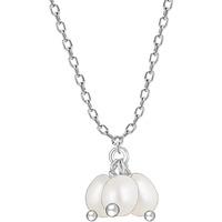 GIVA 925 Silver Pearl Trio Necklace| Rakhi Rakshabandhan Gift for Sister Bhabhi, Gifts for Women & Girls With Certificate of Authenticity and 925 Stamp | 6 Months Warranty*