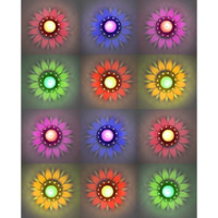 CraftVatika 60 Transparent Diya Deepak 3D Reflection Diya Combo Special Reusable Colourful Sai Ram Decorative Diwali Oil Diya for Decoration, Deepawali Oil Lamps for Puja,Multicolor ( Set of 12 )