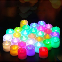 AuraDecor Flameless & Smokeless Led Tealight Candles Flickering Led Lights Diya Electric Tea Candles For Diwali, Festival, Home Decoration (Multicolor, Pack of 24)