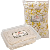 Om Phool Batti Cotton Wicks for Diya Batti, Handmade Round Batti and Long Wicks for Puja with Chandan Tip Wicks, 700 pcs in Each, (Combo Pack of 2, Yellow & White)