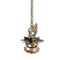 Vyomika Decor Hanging & Table Brass Diya | Oil Lamp | Home Decor | Diya, Deepak, Deepak with Chain|Size 3 Inches Chain Length 12 Inches