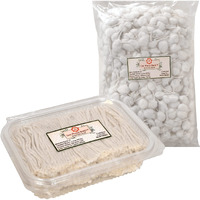 Om Phool Batti Cotton Wicks for Diya Batti, Handmade Round Batti and Long Wicks for Puja, 1100 pcs in each, (Combo Pack of 2, White)