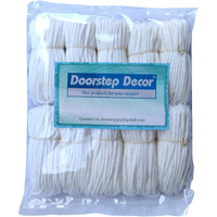 DOORSTEP DECOR Premium Quality Pack of 2000 Pieces Long Cotton Wicks/Diya Batti for Pooja (1000 each x 2 packs), Colour - White, Length - 3.5 inches