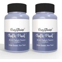 CrafTreat Twilight Passion - Chalk Paint for Wood Furniture, Wall, Home Decor, Glass, DIY Craft - Matte Acrylic Multi Surface Paint - 60ml Each | Pack of 2