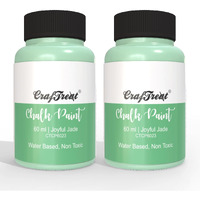 CrafTreat Joyful Jade - Chalk Paint for Wood Furniture, Wall, Home Decor, Glass, DIY Craft - Matte Acrylic Multi Surface Paint - 60ml Each | Pack of 2