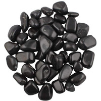Schmick 1 Kg Black Pebbles Stones for Plants Pots, Fish Tank Aquarium, Decoration, Garden, Table and Home Decor, Vase Fillers (1 Kg, Black Stone)