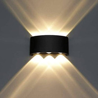 ESS EMM Wall Lights - 6W IP65 Waterproof Wall Lamp 2 Way Exterior Wall Light for Decor | Up Down Light for Balcony | Outdoor Wall Lights for Elevation,Garden & Patio Lights -(Warm White)-Pack of 1