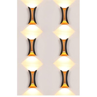 ESS EMM Wall Lights - 10W IP65 Waterproof Wall Lamp 2 Way Exterior Wall Light for Decor| Up Down Light for Balcony | Outdoor Wall Lights for Elevation,Garden & Patio Lights -(Warm White)-Pack of 6