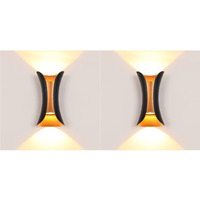 ESS EMM Wall Lights - 10W IP65 Waterproof Wall Lamp 2 Way Exterior Wall Light for Decor| Up Down Light for Balcony | Outdoor Wall Lights for Elevation,Garden & Patio Lights -(Warm White)-Pack of 2