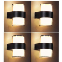 ESS EMM Wall Lights - 10W IP65 Waterproof Wall Lamp 2 Way Exterior Wall Light for Decor| Up Down Light for Balcony | Outdoor Wall Lights for Elevation,Garden & Patio Lights -(Warm White)-Pack of 4