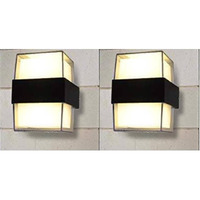 ESS EMM Wall Lights - 10W IP65 Waterproof Wall Lamp 2 Way Exterior Wall Light for Decor| Up Down Light for Balcony | Outdoor Wall Lights for Elevation,Garden & Patio Lights -(Warm White)-Pack of 2