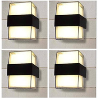 ESS EMM Wall Lights - 10W IP65 Waterproof Wall Lamp 2 Way Exterior Wall Light for Decor| Up Down Light for Balcony | Outdoor Wall Lights for Elevation,Garden & Patio Lights -(Warm White)-Pack of 4