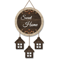Artvibes Sweet Home Wooden Wall Hanging Decoration Items for Home | Gifts | Wooden Wall Hanger | Mdf Wall Decoration for Living Room | Artworks Wall Hangings | Modern Decor Items (WH_7209N)