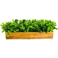 fancymart Artificial Gardenia Plant Bunch in Wood Planter, Home and Office Decor Plants for Decoration, Realistic Green Decorative for Interior, Living Room, Office Desk -8137