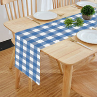 HOMADORN Cotton Feel Fabric Multicolor Clover Design Digital Printed Double Layered Enhanced Decor 6 Seater Table Runner Cloth (TR-48, 13 INCHES X 72 INCHES)