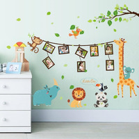 JAAMSO ROYALS Vinyl Baby Photo Decor wall stickers for kids, wall stickers for kids room, kids wall stickers for kids room, kids room wall sticker, Creative Photo Frame Cartoon Wall Sticker