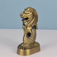 SATYAM KRAFT 1 Piece The Merlion Antique Vintage Statue for Room, Office, Decorative Showpeice for Home, Desk Decor, Table Stand (13 CM) (Style 6)