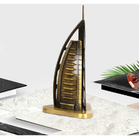 SATYAM KRAFT 1 Piece Burj-Al-Arab Antique Vintage Statue for Room, Office, Decorative Showpeice for Home, Desk Decor, Table Stand (15 cm)(Style 12)