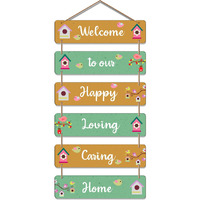 Artvibes Decorative Wall Hanging Ornaments Wooden Art Decoration item for Living Room | Bedroom | Wood Home Decor | Gifts | Quotes Items | Mdf Wall Artworks,Set of 6, Set of 6(WH_3266N)