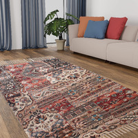 HOMA DORN Chindi Handmade Printed Modern Dhurrie/Rugs/Carpet for Living Room/Drawing room Enhanced Decor for Bedroom (HD_Desgin4_4 x 6)