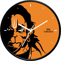 IIK COLLECTION Plastic Round Analogue Wall Clock with Glass for Home, Kitchen, Living Room and Bedroom Decor (Multicolour, 28 x 28 x 6 cm)