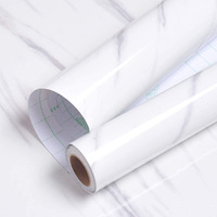 OM AKSHAR Foil Waterproof Self-Adhesive Anti Oil Wall Paper Sticker Self Adhesive Foil Sticker for Wall decor, Kitchen, Bathroom, Living Room and Various uses in Home(WHITE WALLPAPER)