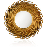 SATYAM KRAFT 1 Pcs Fiber Wall Mirror Hanging for Home Decor, Hanging in Bedroom, Living Room, Bathroom Decorations Items, with Hook for Hanging On Walls (Model 5)