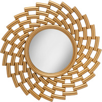 SATYAM KRAFT 1 Pcs Fiber Wall Mirror Hanging for Home Decor, Hanging in Bedroom, Living Room, Bathroom Decorations Items, with Hook for Hanging On Walls (Model 3)
