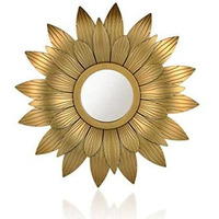 SATYAM KRAFT 1 Pcs Fiber Wall Mirror Hanging for Home Decor, Hanging in Bedroom, Living Room, Bathroom Decorations Items, with Hook for Hanging On Walls (Model 7)