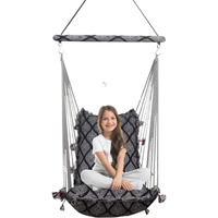 Kkriya Home Decor Swing Jhula Hanging single seater chair for home | adult | Balcony (COMPLETELY WASHABLE )