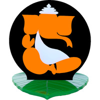 U & U UNIQUE UTILITIES Acrylic God Ganesh Car Dashboard Idol for Interior Decor Accessory (3 Inch, Orange)