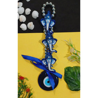 ARTISKRITI Plastic Evil Eye Hanging for Home House Entrance Door Decoration, Nazar Battu for Shop Office Living Room (Ganpati Blue)