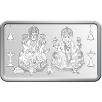 Kundan 50g (999.9) Laskshmi & Ganesh Ji Silver Bar