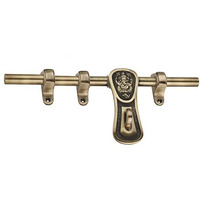 Chitra Ganesh Ji Series Brass Heavy Aldrop for Single and Double Door for Home/Office Door (Antique Brass, 14 Inch)