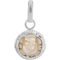 Shiv Ram Jyotish Kendra Pearl Ganesh Pendant Round White 925 Sterling Silver Jewelry For Men Women Certified Energized Astrology Birth Gemstone