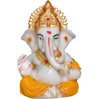 Daruh craft Lord Ganesha Idol Diwali Gifts Small Ganesh Murti for Car Dashboard Decorative God Figurine Home Mandir Murti Pooja Yoga Meditation Room Kit Decor Occasional Birthday Wedding Gifts