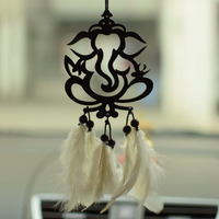 LAKSHMINARAYAN SALES Decorative Car Hanging Ornament Dream Catchers for Car, Home,Office Garden for Positive Vibes Lord Ganesh