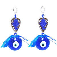 Saubhagya Global Fengshui Set of 2 Blue Ganesh Evil Eye Hanging for Car & Door/Office, Medium Size, Height-14cm