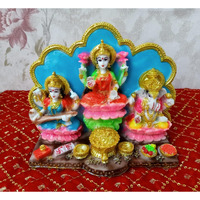 NIRAJ ART Laxmi ganesh sarswati 6.5 inch for diwali puja Statue Figurine Murti idol Decorative for Home Bedroom Pooja Room Office Table Decoration & Gift Items