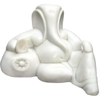 Niraj Art Beautifully Design Marble Statue Ganesh ji Showpiece for Home Decor Beautiful Lord Ganesha Idol Figurine Showpiece Sculpture Hindu 9-Inch