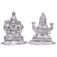 Ashok Jewellers Metal Sterling-Silver Ganesh Laxmi Murti - Combo Pack of 2