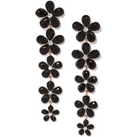 YouBella Jewellery Earings for women Gold Plated Dangler floral Earrings for Girls and Women (Black)