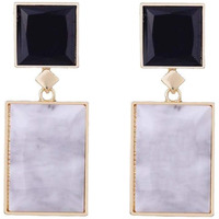 YouBella Jewellery Earings for women Crystal Handmade Earrings for Girls and Women (White & Black)