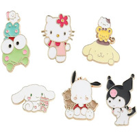 TOPPROSPER 6 Pcs Anime Brooch Pins Kitty Enamel Pins for Backpacks Clothing Jackets Hats Kawaii Cartoon Cat Dog Decoration Gifts